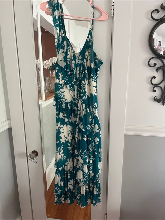 torrid Dresses & Skirts - torrid Teal and White Floral Maxi Dress